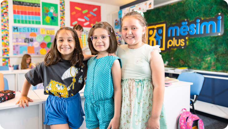Children learning in class